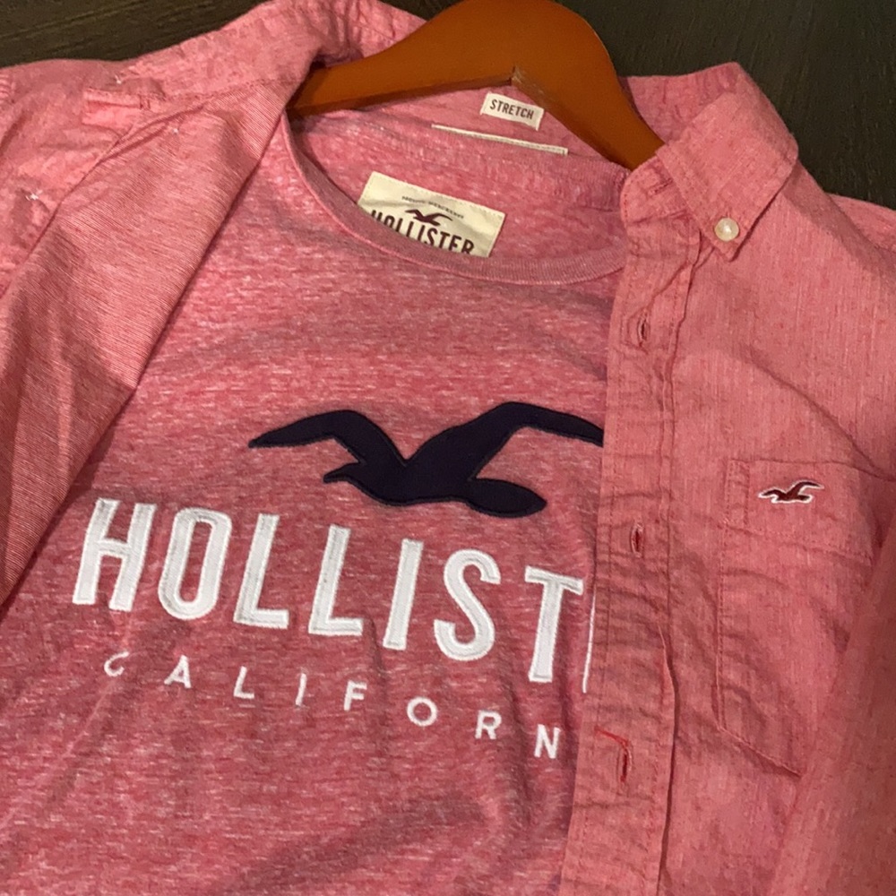 Like new Hollister L men’s long sleeve & t-shirt